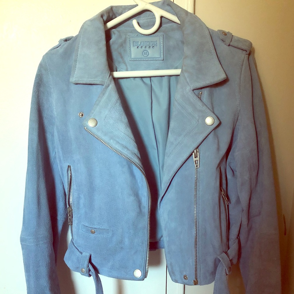 Blank NYC suede motto jacket